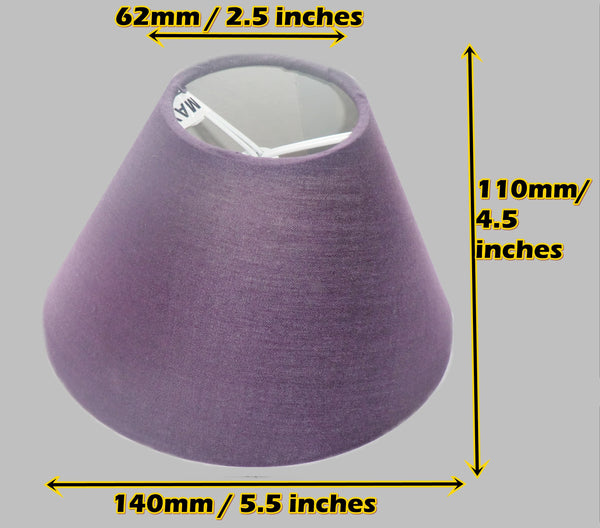Plum Purple Clip On Candle Lampshade 5.5" Chandelier Pendant Light Shade Retro 1