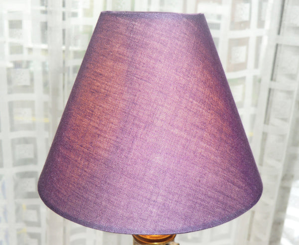 Purple Clip On Candle Lampshade 5' Diameter Retro Shade 5