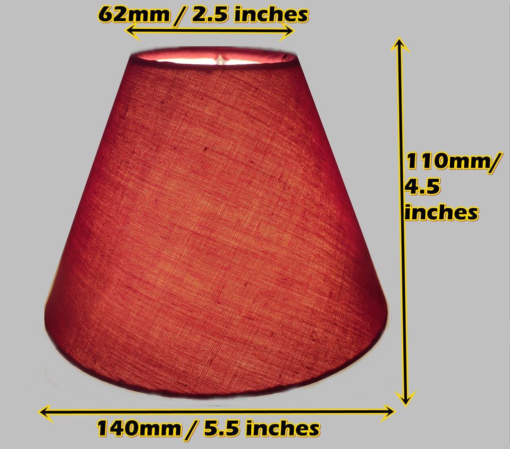 Burgundy Wine Red Clip On Candle Lampshade 5.5" Chandelier Pendant Light Shade 2