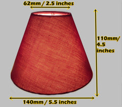 Burgundy Wine Red Clip On Candle Lampshade 5.5" for Chandelier or Light Fitting or Wall Light Shade