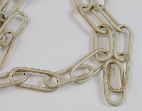 Metal Chandelier or Pendant Light Chain 0.97m 4cm Links Cream Gold 4