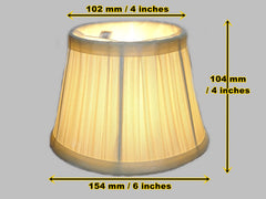 Clearance Cream Clip On Bulb Candle Lampshade 6 Inch Chandelier Shade Mushroom Pleat