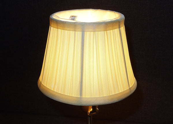 Cream Clip On Bulb Candle Lampshade 6 Inch Chandelier Shade Mushroom Pleat 12