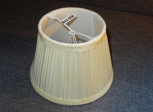 Cream Clip On Bulb Candle Lampshade 6 Inch Chandelier Shade Mushroom Pleat 2