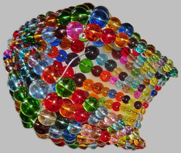 Chandelier Bead Light Bulb GLS Multi Colour Rainbow Glass Cover Sleeve Lampshade Alternative Beaded 3