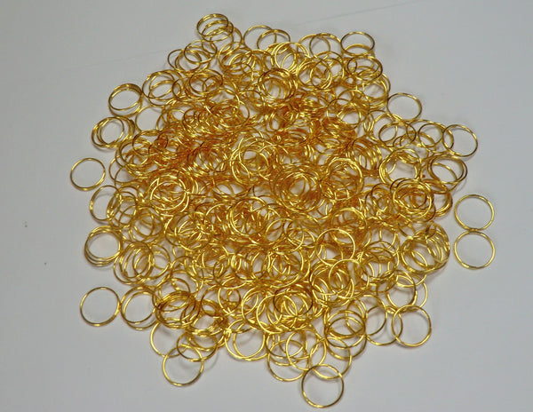 250 Gold Brass Chandelier 14mm Rings Links for Droplets Crystals Drops 4