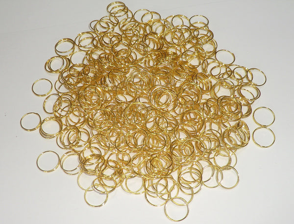 250 Gold Brass Chandelier 14mm Rings Links for Droplets Crystals Drops 3