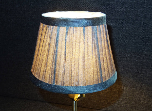 Grey Clip On Bulb Candle Lampshade 6 Inch Chandelier Shade Mushroom Pleat 8