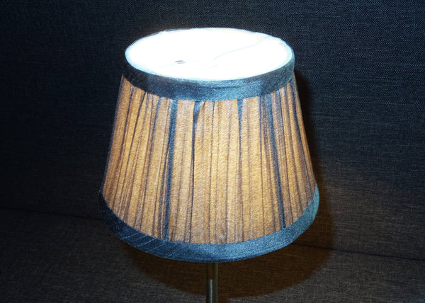 Grey Clip On Bulb Candle Lampshade 6 Inch Chandelier Shade Mushroom Pleat 9