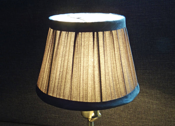 Grey Clip On Bulb Candle Lampshade 6 Inch Chandelier Shade Mushroom Pleat 5