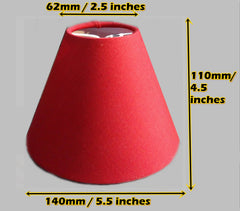 Brick Red Clip On Candle Lampshade 5.5" for Chandelier or Light Fitting or Wall Light Shade