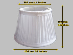 Clearance White Clip On Bulb Candle Lampshade 6 Inch Chandelier Shade Mushroom Pleat