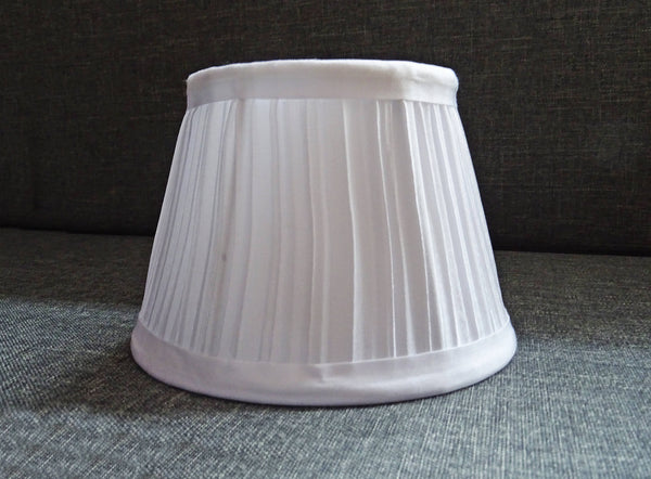 White Clip On Bulb Candle Lampshade 6 Inch Chandelier Shade Mushroom Pleat 3