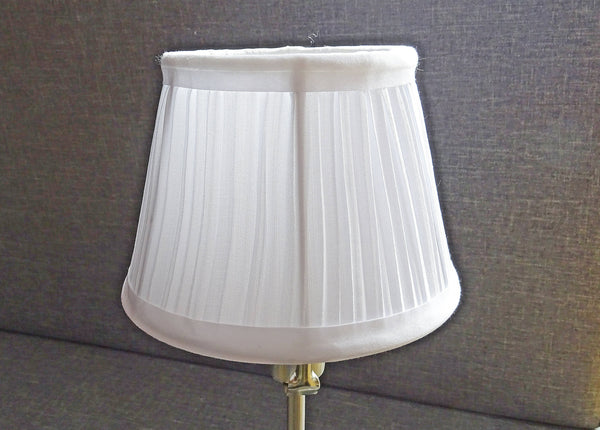 White Clip On Bulb Candle Lampshade 6 Inch Chandelier Shade Mushroom Pleat 5