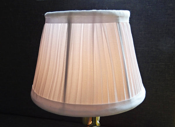 White Clip On Bulb Candle Lampshade 6 Inch Chandelier Shade Mushroom Pleat 6