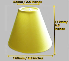 Citrus Yellow Clip On Candle Lampshade 5.5" for Chandelier or Light Fitting or Wall Lamp Shade Retro Chic