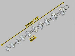 1 Strand Z 16mm Octagon Clear Transparent Chandelier Drops Cut Glass Crystals Garlands Beads Droplets colourless D-Deal