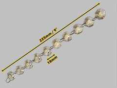 1 Strand Z 18mm Octagon Clear Transparent Chandelier Drops Cut Glass Crystals Garlands Beads Droplets colourless D-Deal